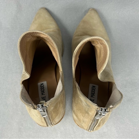 Steve Madden Boots Womens Size 9M Suede Pointed Toe Block Heel V Cut Booties - Picture 9 of 12